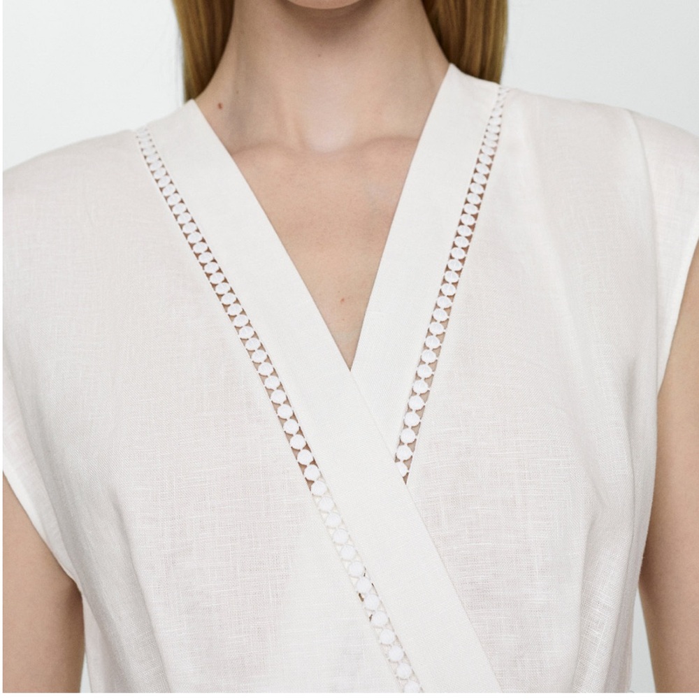 Mango Linen-Blend Dress - Picture 4 of 12